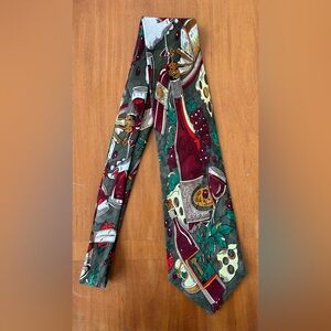 VINTAGE A. ROGERS Festive Wine & Cheese Charcuterie Party Holiday Tie 🍷🧀 🍇